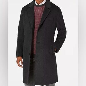London Fog Wool Charcoal Gray Overcoat